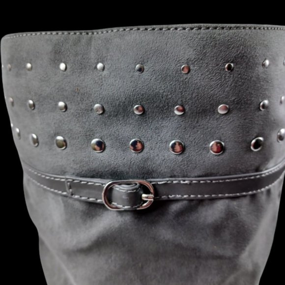 Women's Bella Vita Grey Knee High Heeled Boots sz 7.5 - Picture 2 of 10